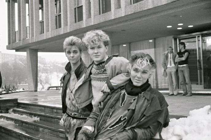 1983: Morten med striper i luggen sammen med Paal og Magne. Året er 1983. Foto: Åsgeir Valldal / Dagbladet